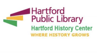 Hartford Public Library Hartford History Center logo.